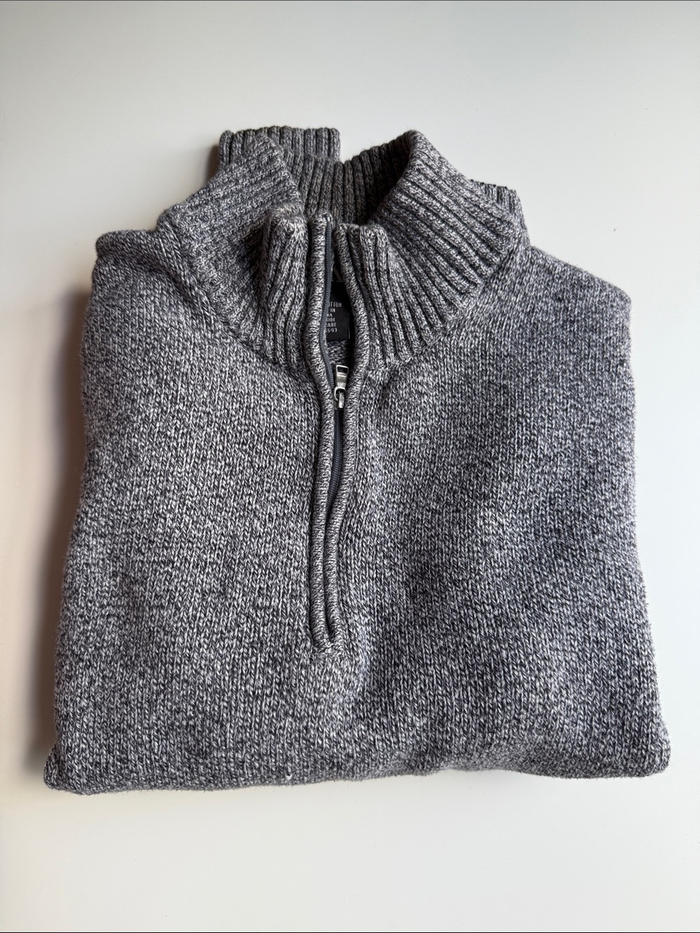 Calvin Klein Men's Gray Zip-Up Knit Sweater